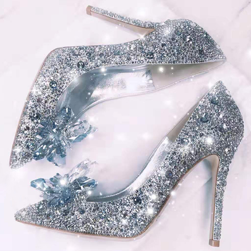 Luxury Watch Girl - Women's Shoes Luxury Rhinestone High Heels