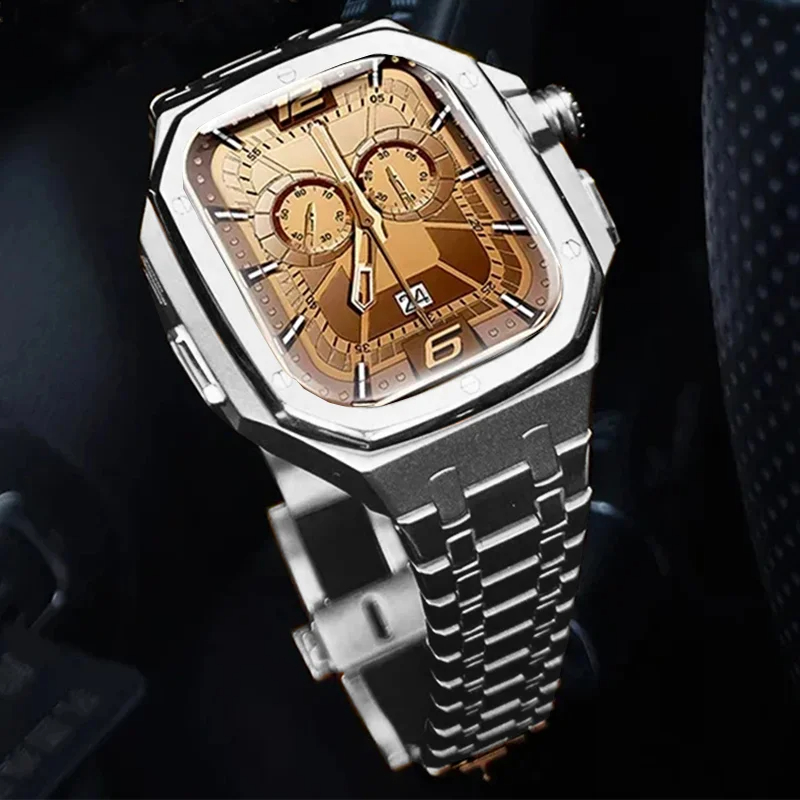 Luxury Watch Apple - Luxury Stainless Steel Case Mod Kit