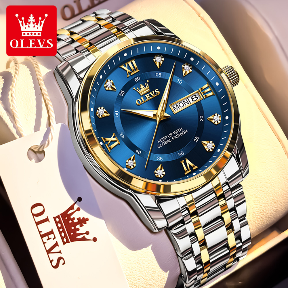 Luxury Watch Wallpaper - OLEVS Brand Fashion men's watches stainless