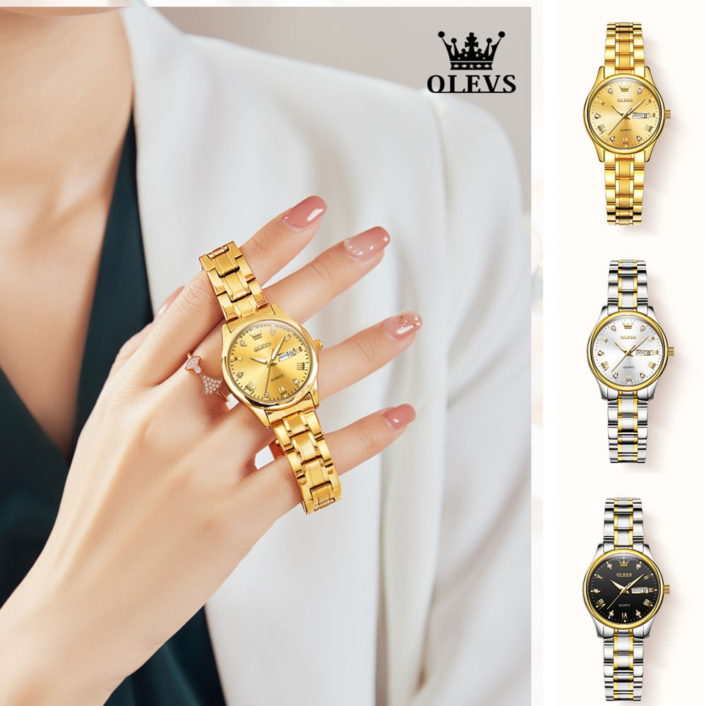 OLEVS 5563 New Fashion Women Q - đánh giá và giá Luxury Watch Leather Strap