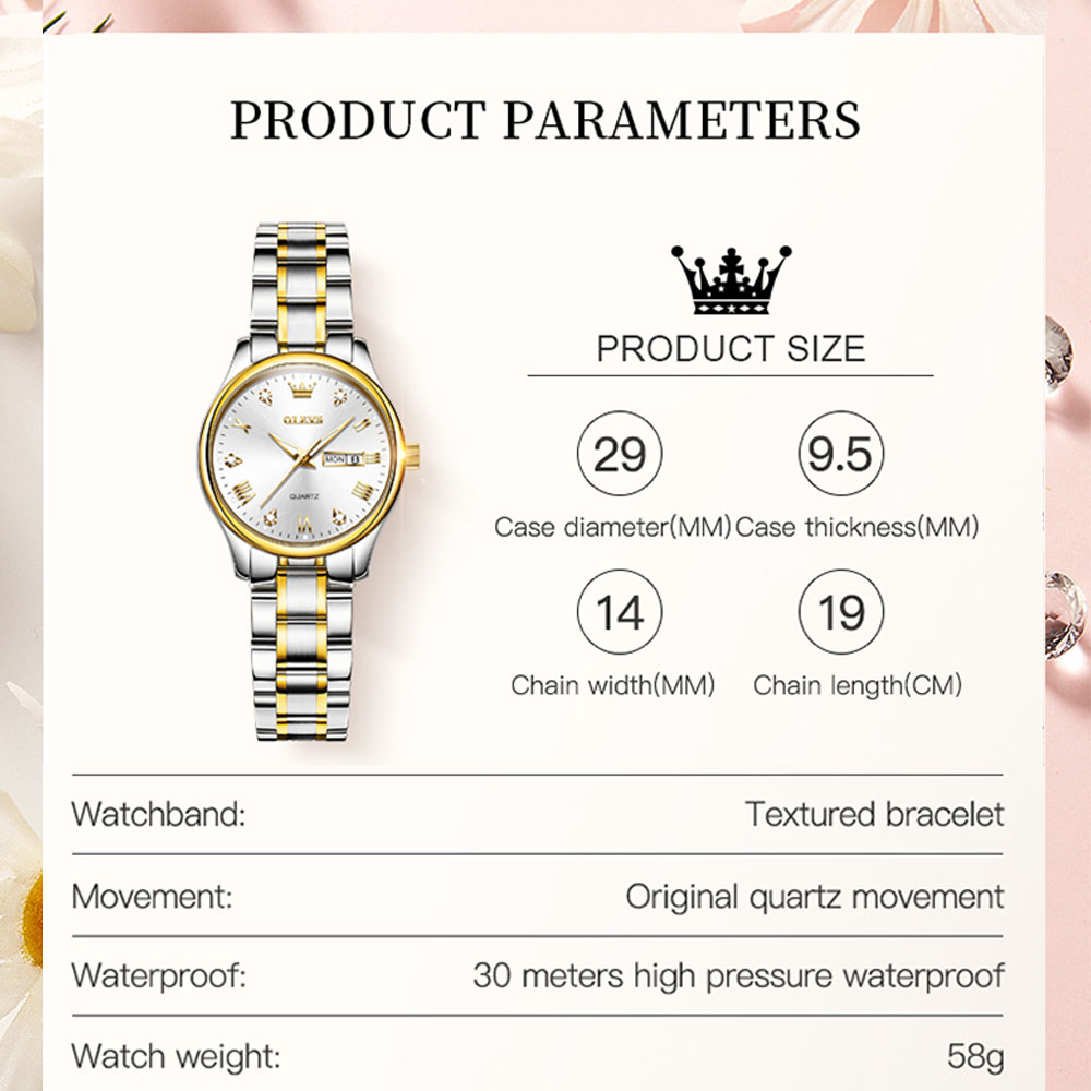OLEVS 5563 New Fashion Women Q - đánh giá và giá Luxury Watch Leather Strap