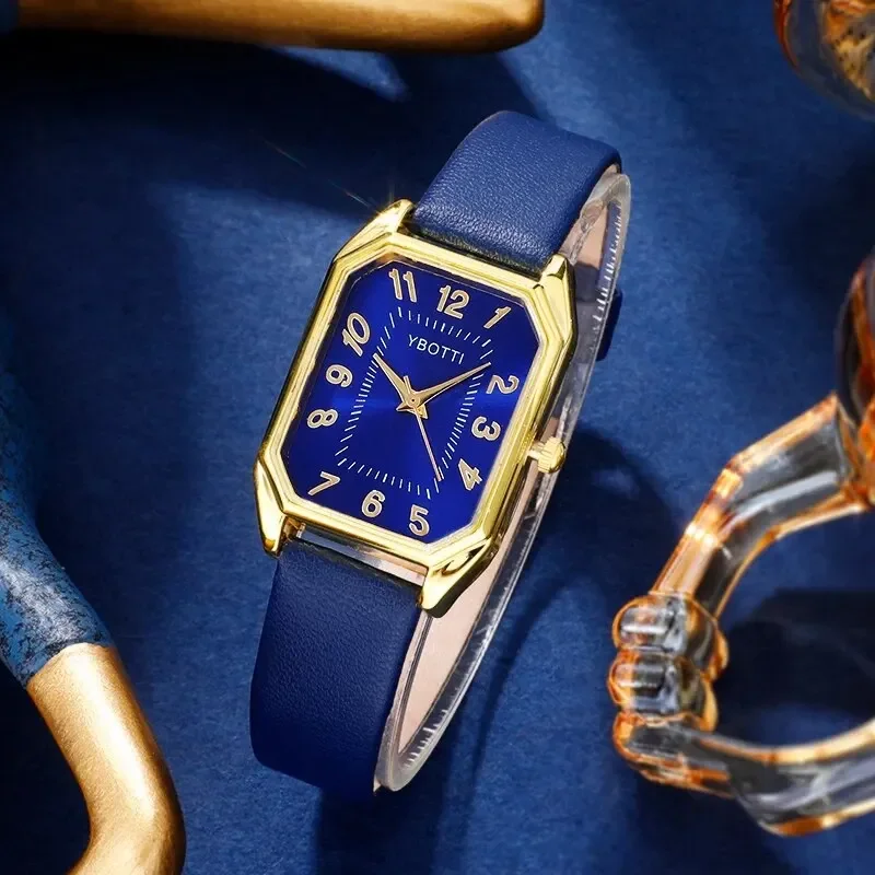 Luxury Fashion Square Women's  - đánh giá và giá Luxury Watch Leather Strap