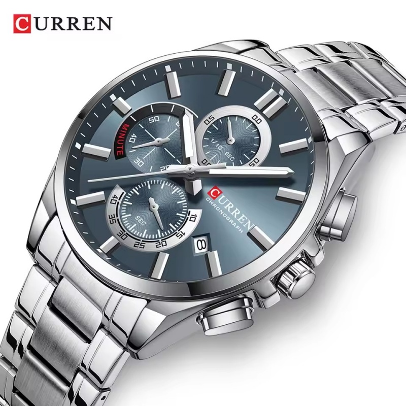 CURREN 8475 New Fashion Men's  - đánh giá và giá Luxury Watch Apple