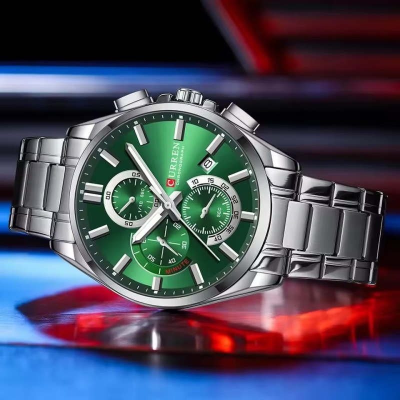 CURREN 8475 New Fashion Men's  - đánh giá và giá Luxury Watch Apple