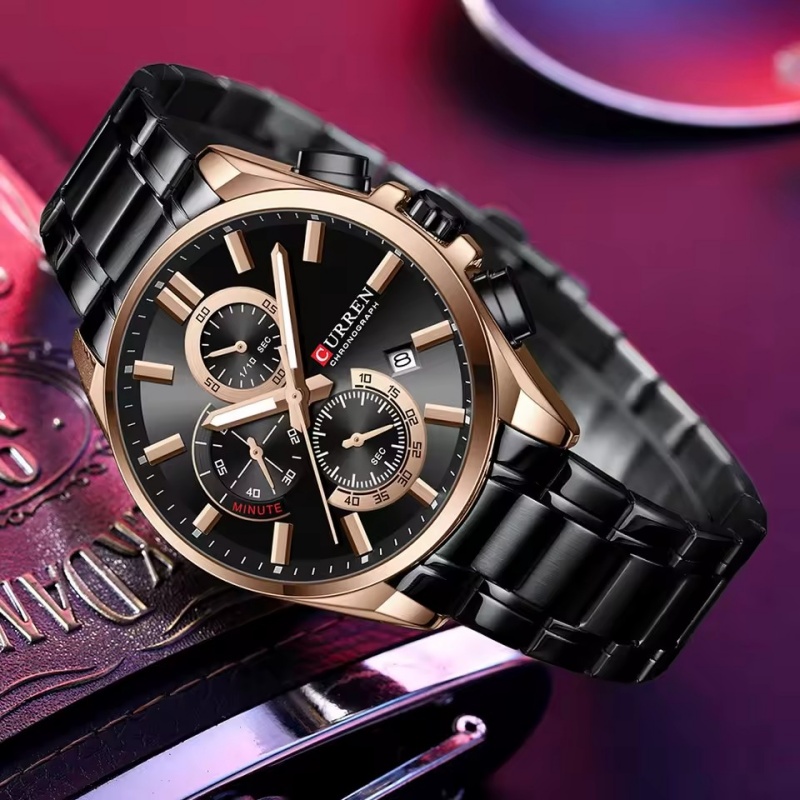 CURREN 8475 New Fashion Men's  - đánh giá và giá Luxury Watch Apple