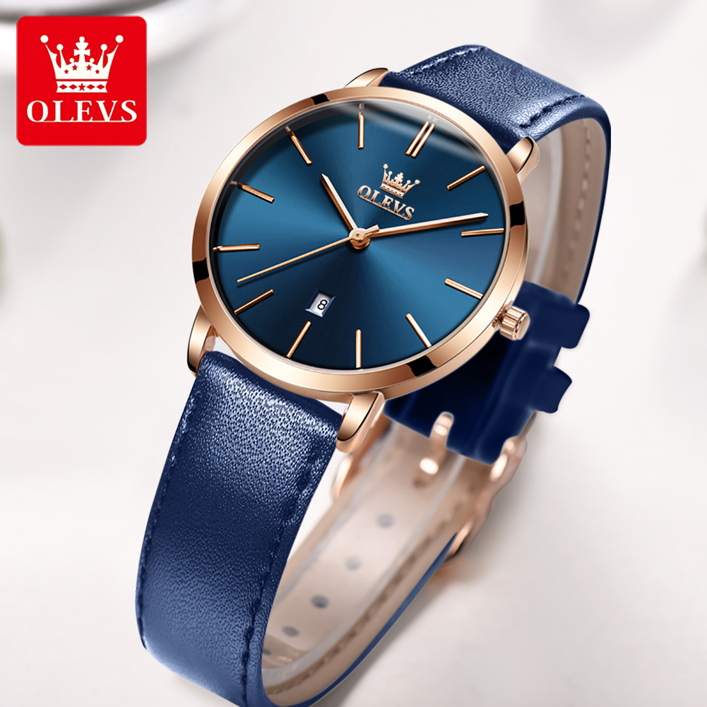OLEVS Fashion Ultra Thin Women - đánh giá và giá Luxury Watch Leather Strap