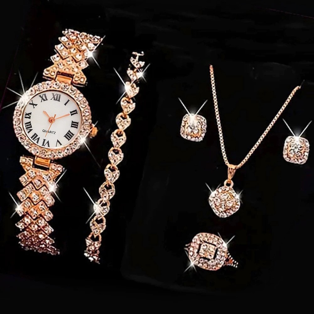 6PCS/Set Luxury Rhinestone Wom - đánh giá và giá Luxury Watch Case Travel