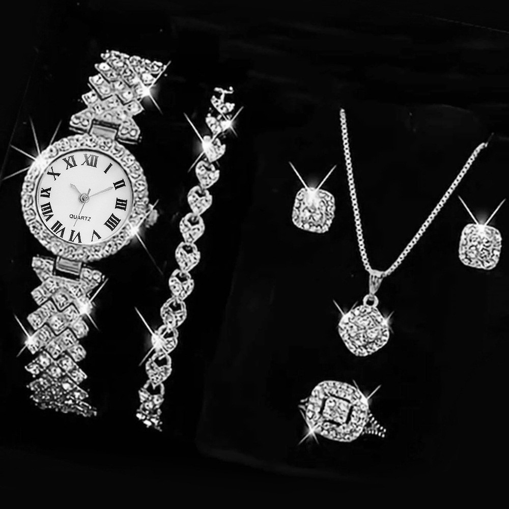 6PCS/Set Luxury Rhinestone Wom - đánh giá và giá Luxury Watch Case Travel