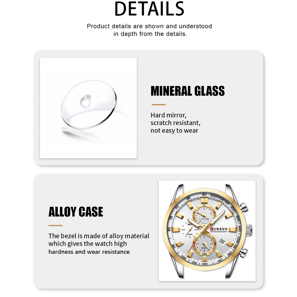 CURREN Luxury Fashion Chronogr - đánh giá và giá Luxury Watch Apple