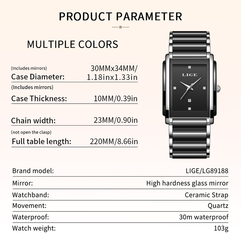 LIGE New Luxury Women Watches  - đánh giá và giá Luxury Watch Case Travel