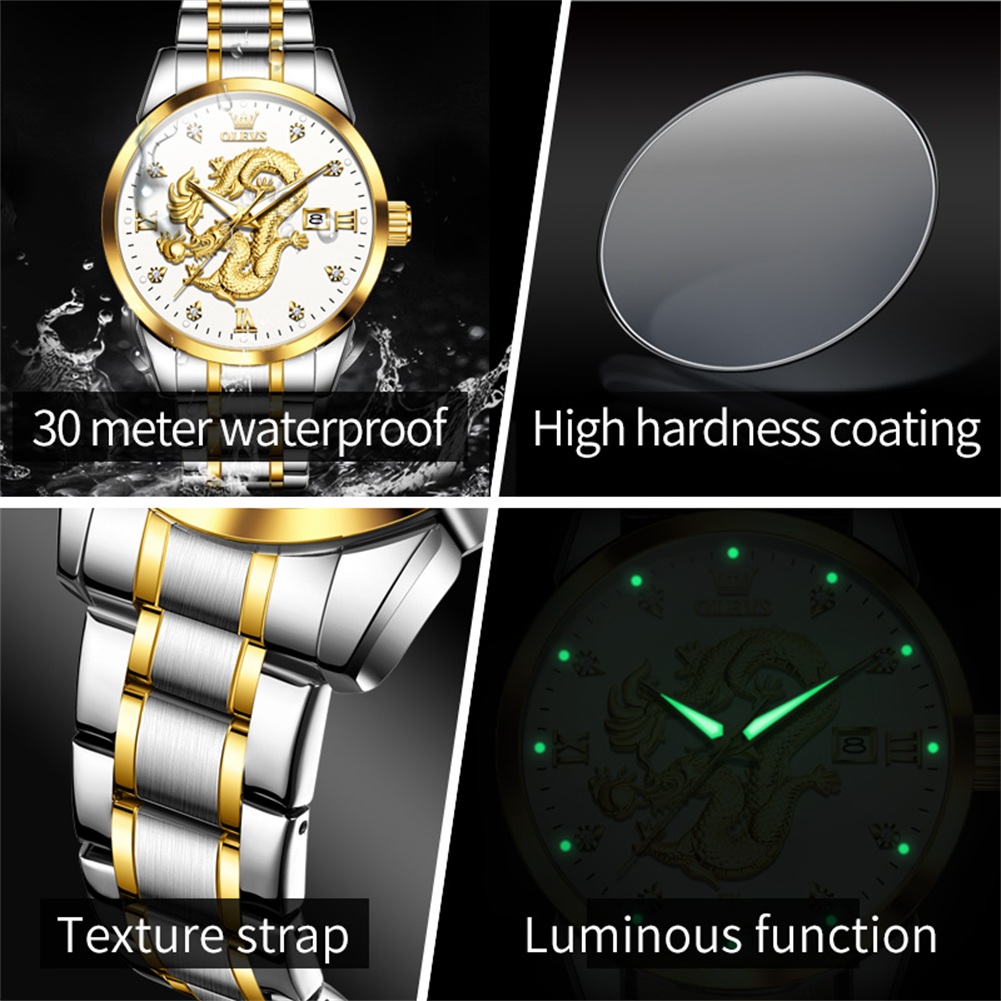 OLEVS Fashion China Loong Drag - đánh giá và giá Luxury Watch In China