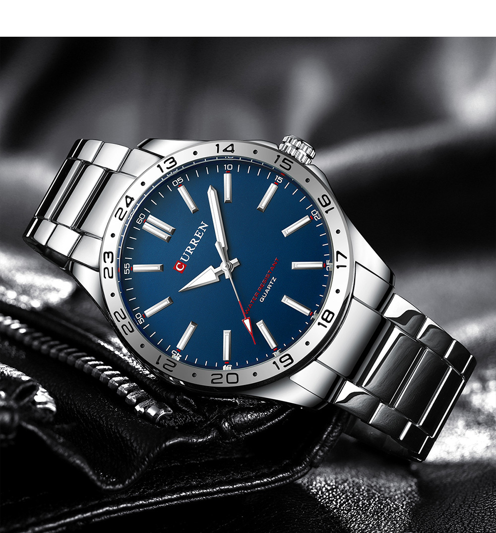 CURREN 8452 Silver White Gift  - đánh giá và giá Luxury Watch Apple