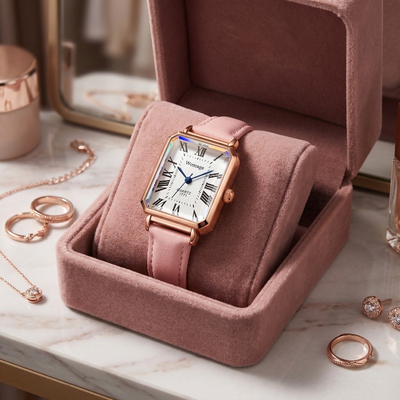 Fashion Rectangle Quartz Watch - đánh giá và giá Luxury Watch Leather Strap