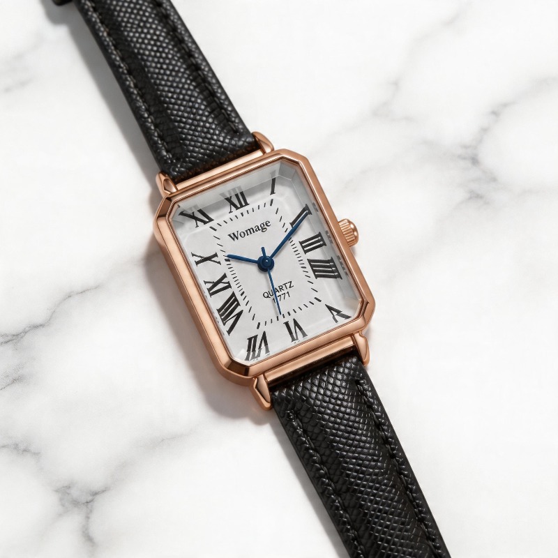 Fashion Rectangle Quartz Watch - đánh giá và giá Luxury Watch Leather Strap