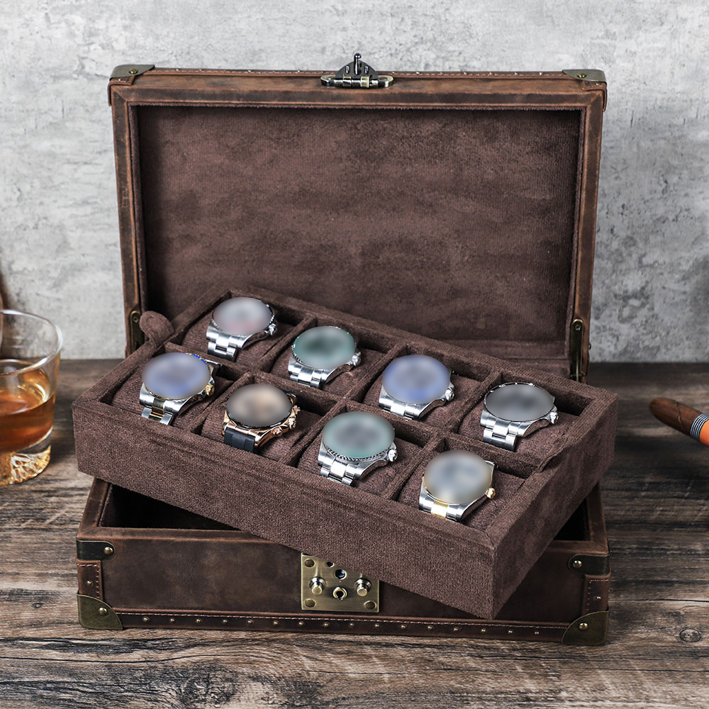 CONTACT'S FAMILY 8 Leather Cus - đánh giá và giá Luxury Watch Case Travel